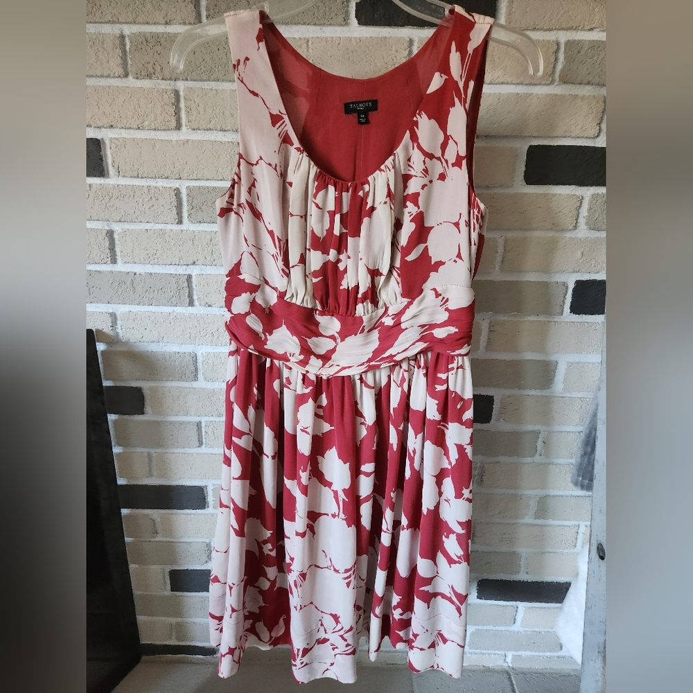 Talbots Sheer Overlay Floral Dress